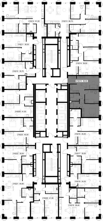 2-комнатная квартира, 56 м² — фото 2
