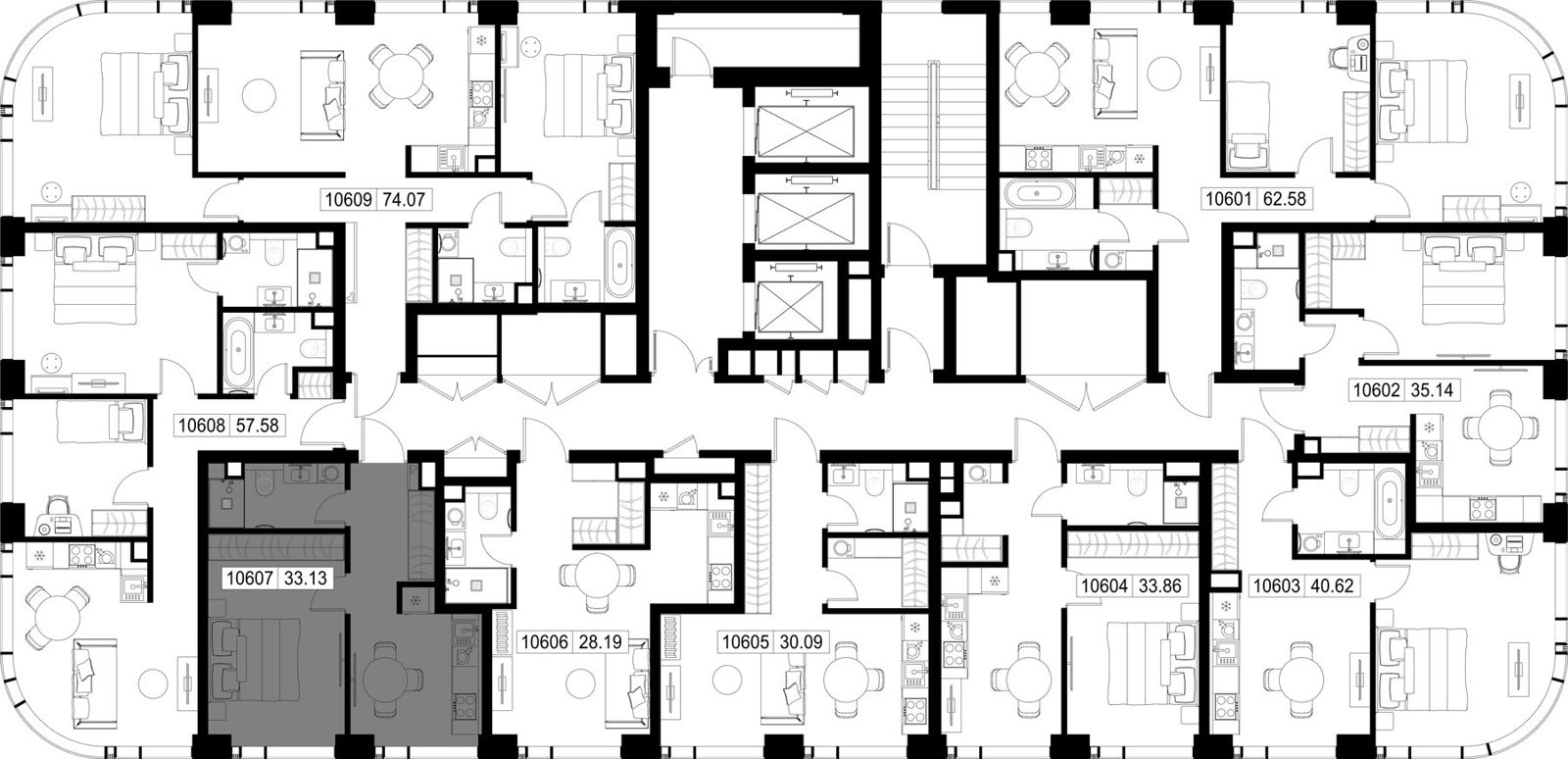 1-комнатная квартира, 33,1 м² — фото 2