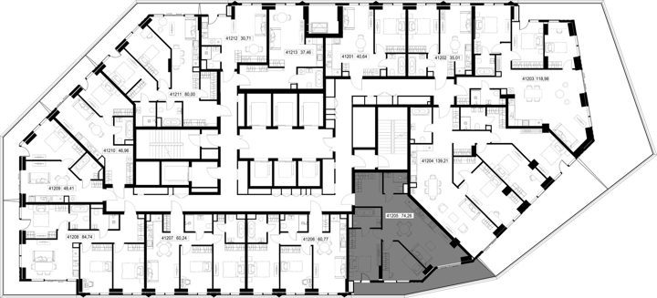 2-комнатная квартира, 74,3 м² — фото 2