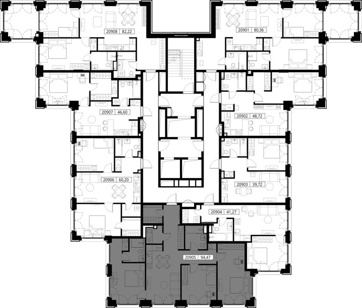 3-комнатная квартира, 94,5 м² — фото 2