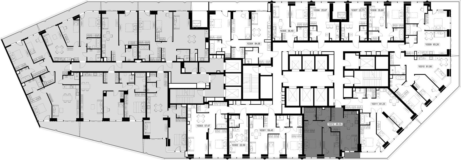 2-комнатная квартира, 69,5 м² — фото 3