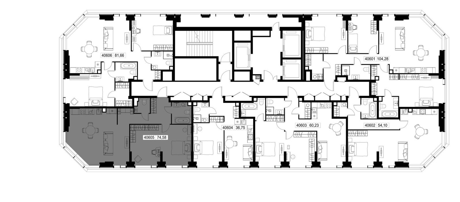 2-комнатная квартира, 74,6 м² — фото 3
