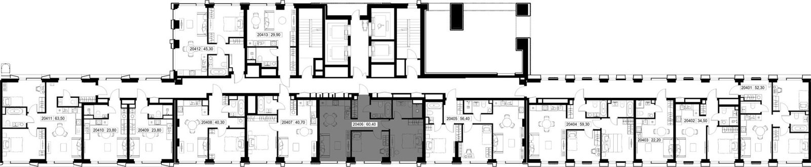 2-комнатная квартира, 60,4 м² — фото 2