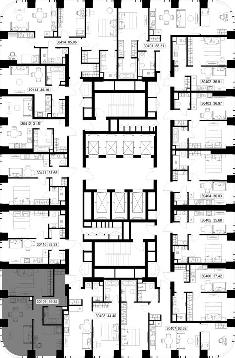2-комнатная квартира, 59,9 м² — фото 2
