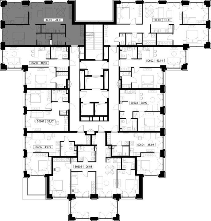 2-комнатная квартира, 70,4 м² — фото 2