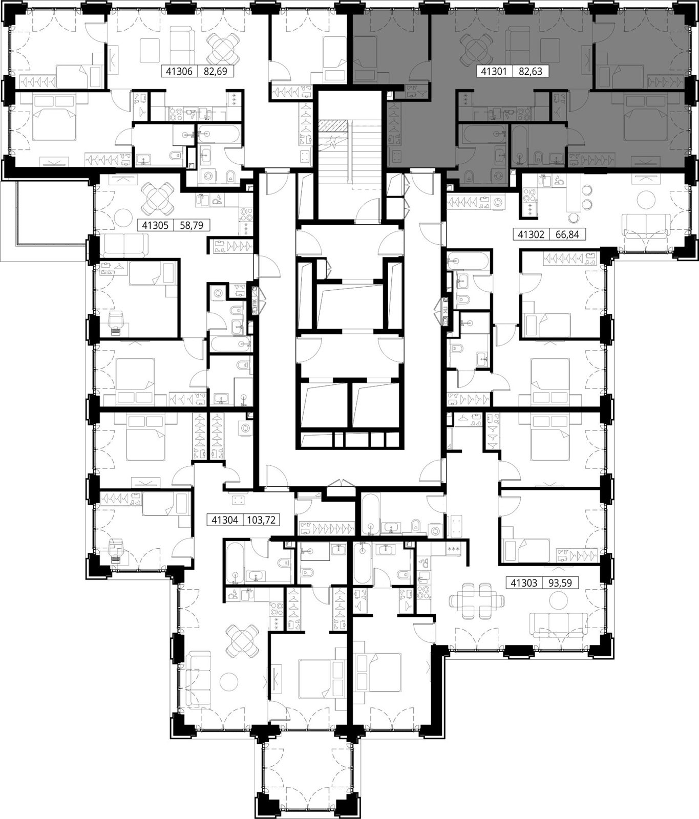 3-комнатная квартира, 82,6 м² — фото 2