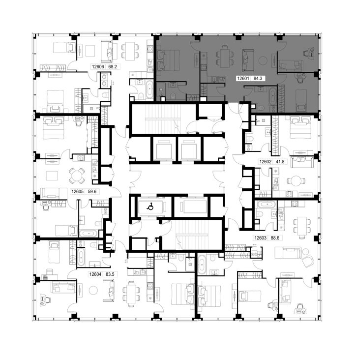 3-комнатная квартира, 84,3 м² — фото 2