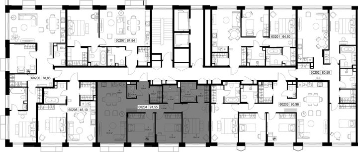 3-комнатная квартира, 91,5 м² — фото 2