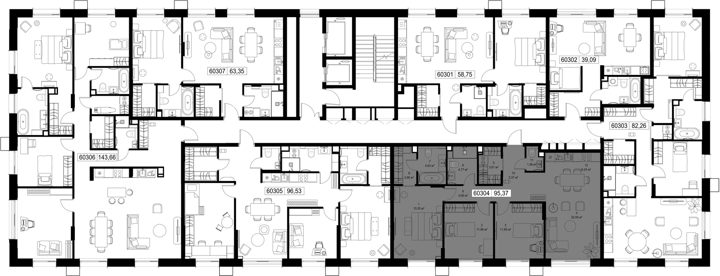3-комнатная квартира, 95,4 м² — фото 2