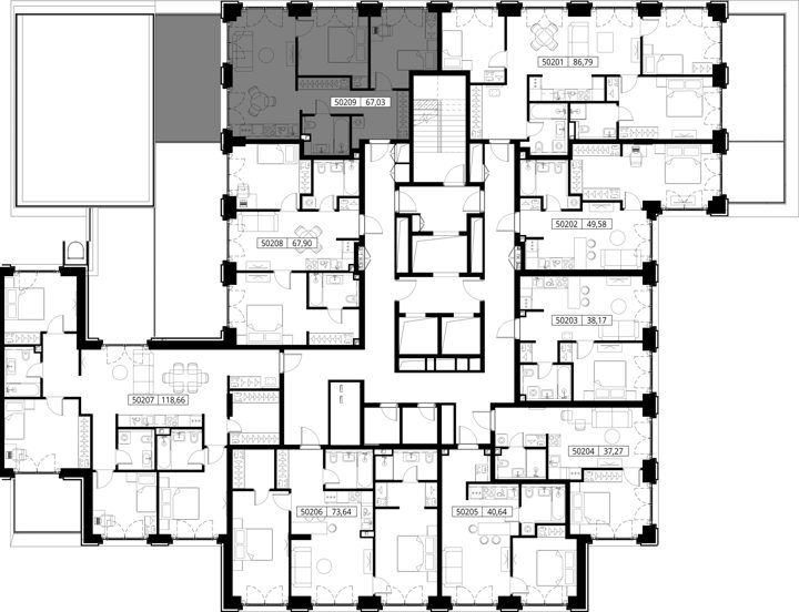 2-комнатная квартира, 67 м² — фото 2