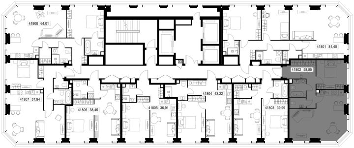 2-комнатная квартира, 58,9 м² — фото 3