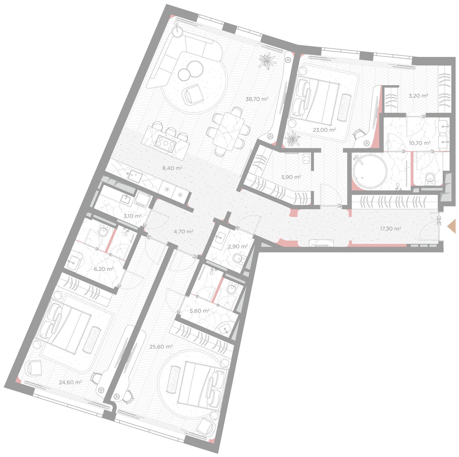 4-комнатная квартира, 179,9 м²
