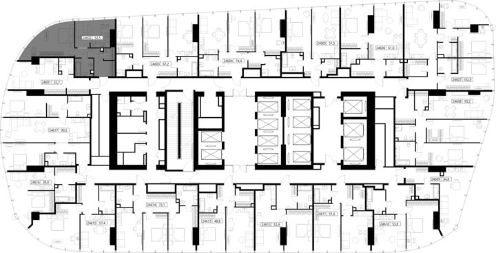 1-комнатная квартира, 52,5 м² — фото 2