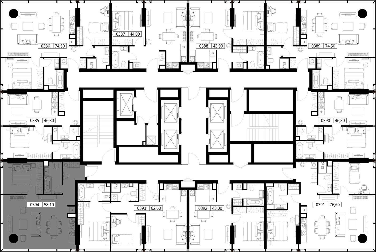 1-комнатная квартира, 58,1 м² — фото 2