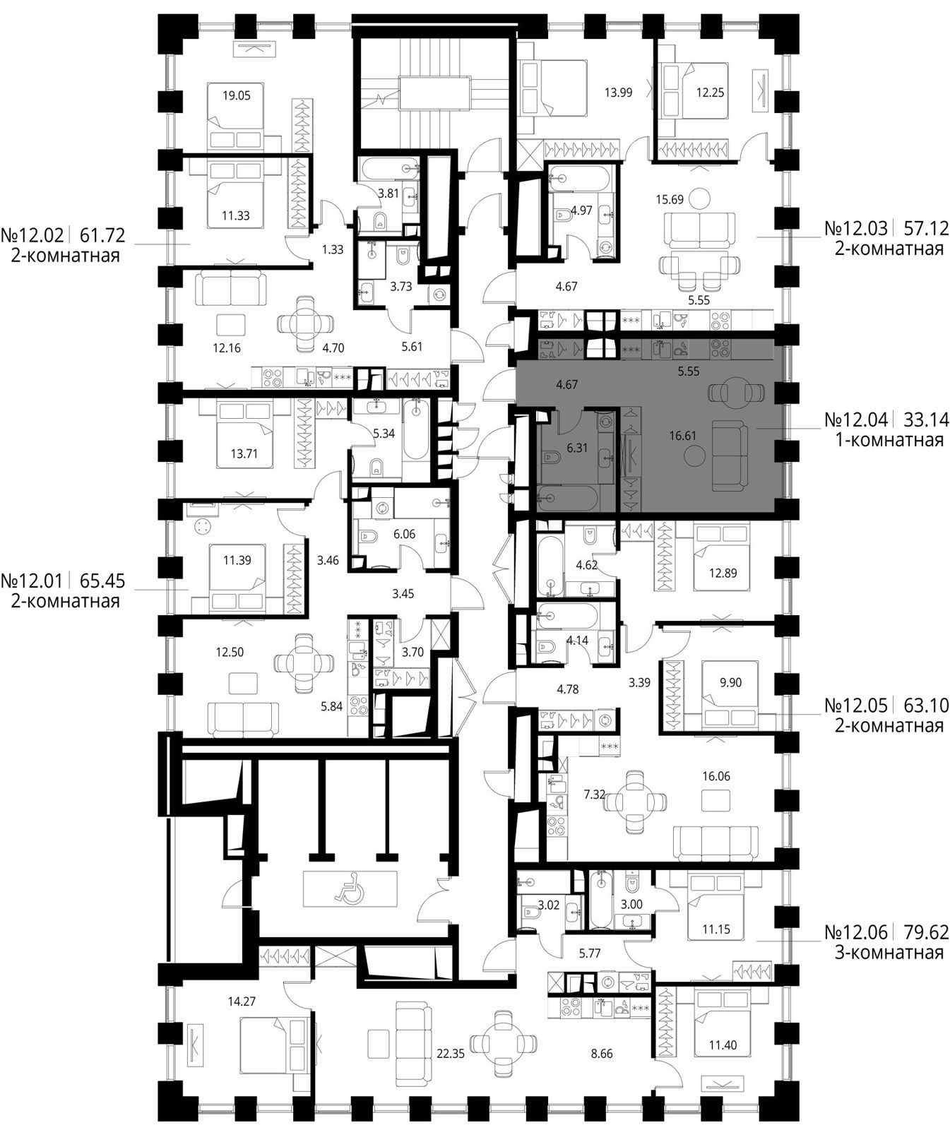 Квартира-студия, 33,1 м² — фото 2