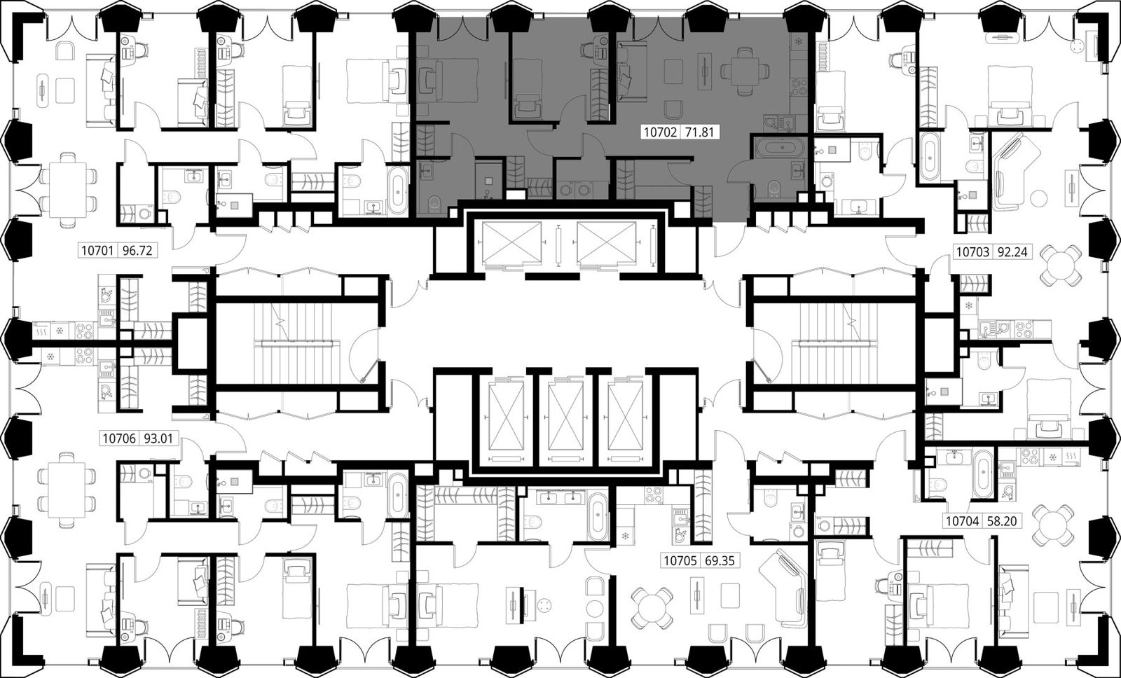 2-комнатная квартира, 71,8 м² — фото 2