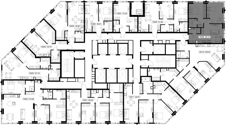 2-комнатная квартира, 63,1 м² — фото 3