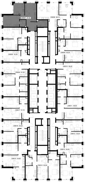 2-комнатная квартира, 57,3 м² — фото 2