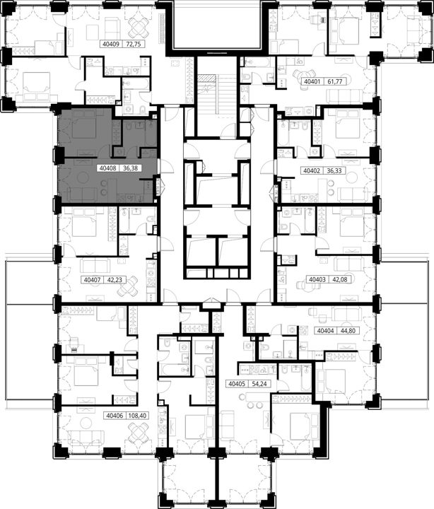 1-комнатная квартира, 36,4 м² — фото 2