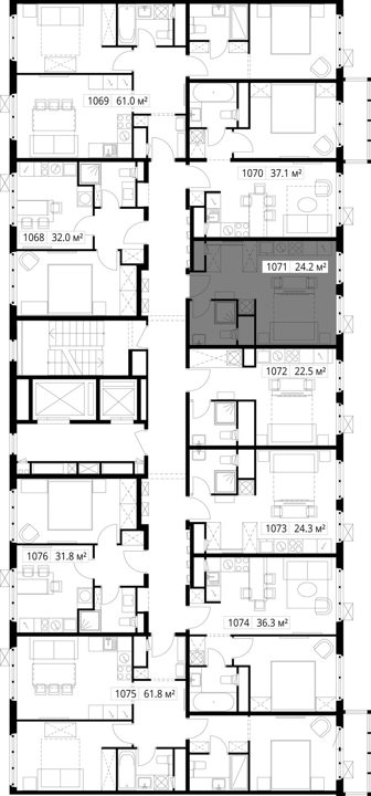 Квартира-студия, 24,2 м² — фото 2