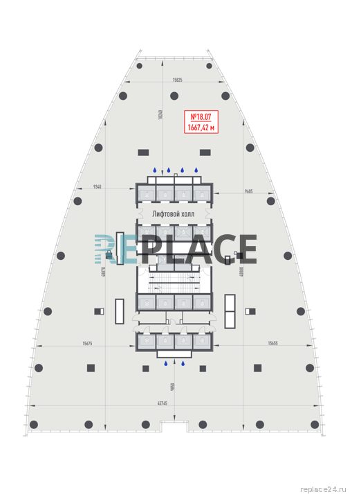 Офис, 1 667,4 м²
