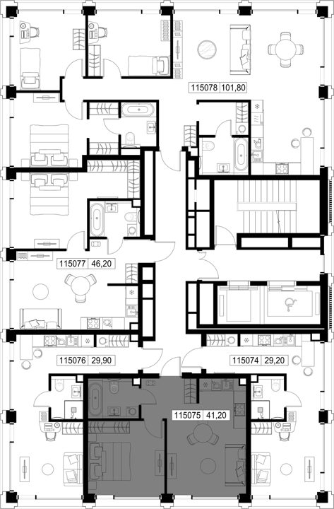 1-комнатная квартира, 41,2 м² — фото 2