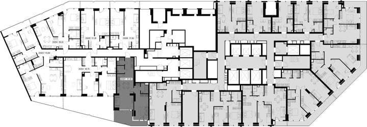 1-комнатная квартира, 67,1 м² — фото 2