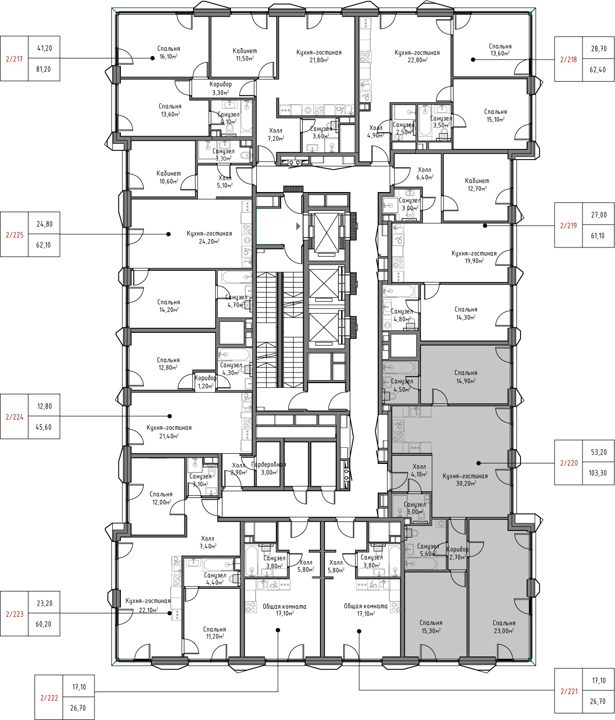 4-комнатная квартира, 101,5 м² — фото 2