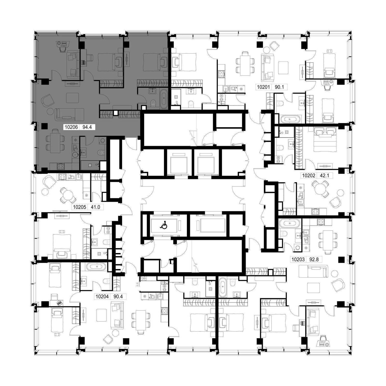 3-комнатная квартира, 94,4 м² — фото 2