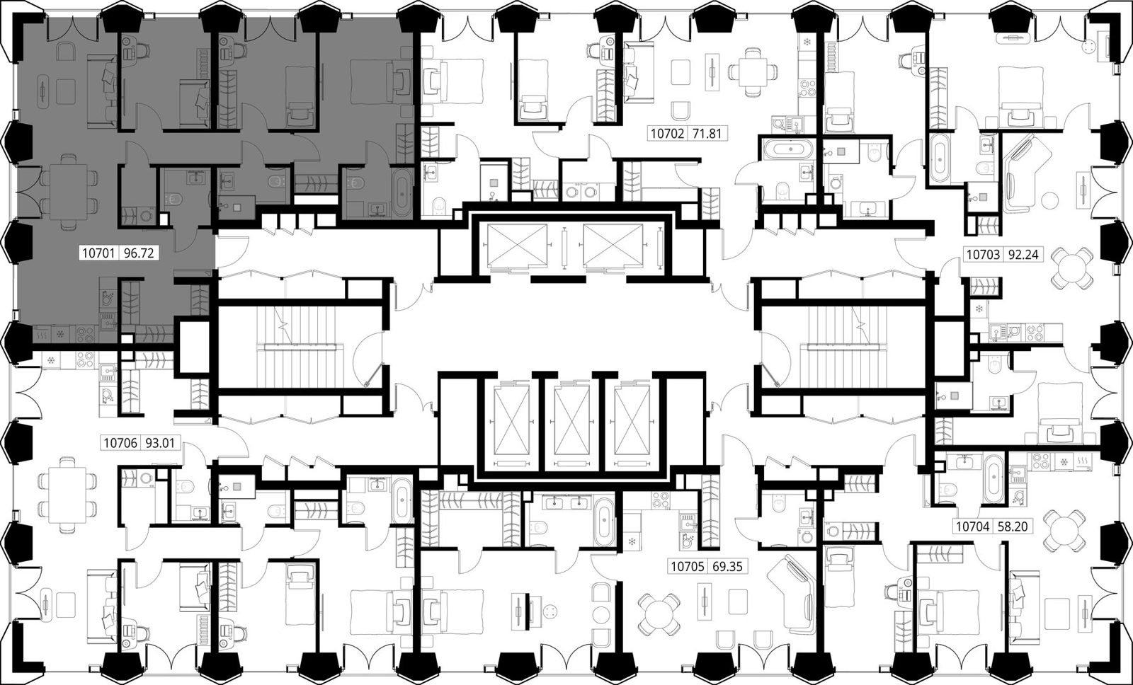 3-комнатная квартира, 97,5 м² — фото 2