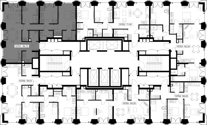 3-комнатная квартира, 97,5 м² — фото 2