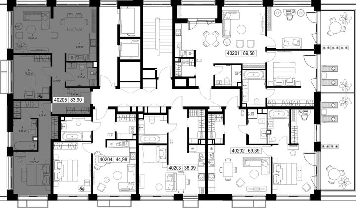 2-комнатная квартира, 83,9 м² — фото 2