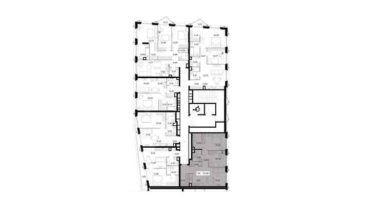 2-комнатная квартира, 72,4 м² — фото 2