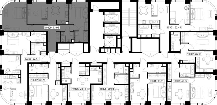 2-комнатная квартира, 74 м² — фото 2