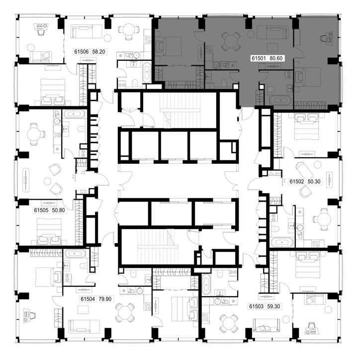 2-комнатная квартира, 80,6 м² — фото 2