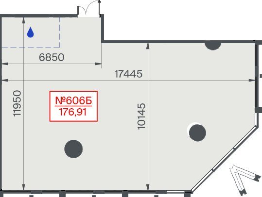 Офис класса A, 176,9 м²
