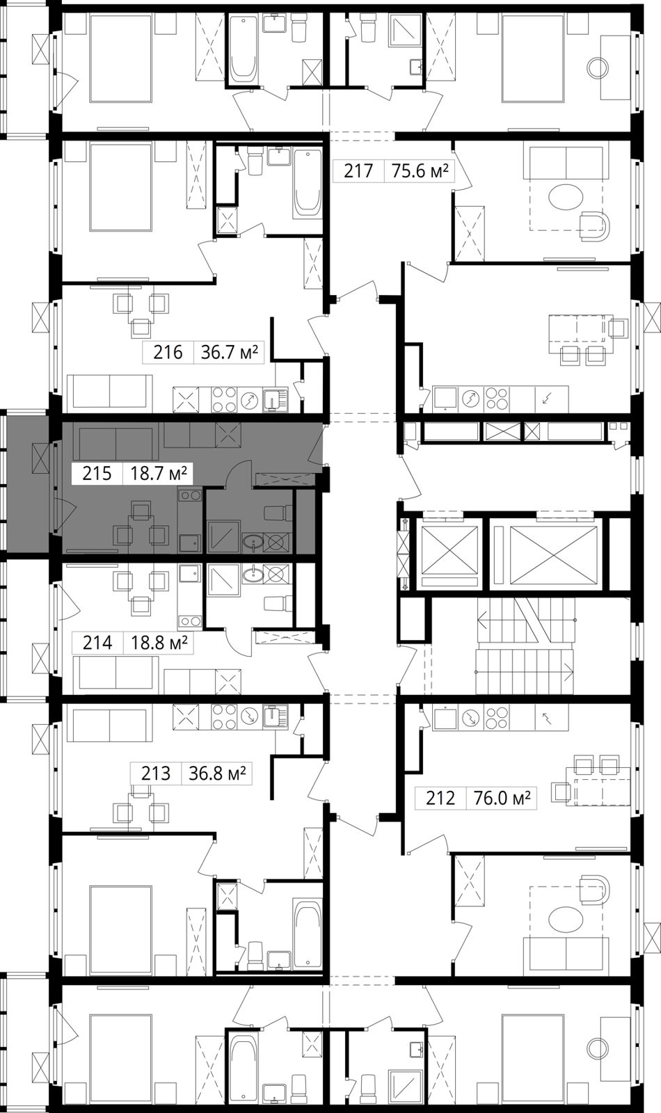 Квартира-студия, 18,7 м² — фото 2