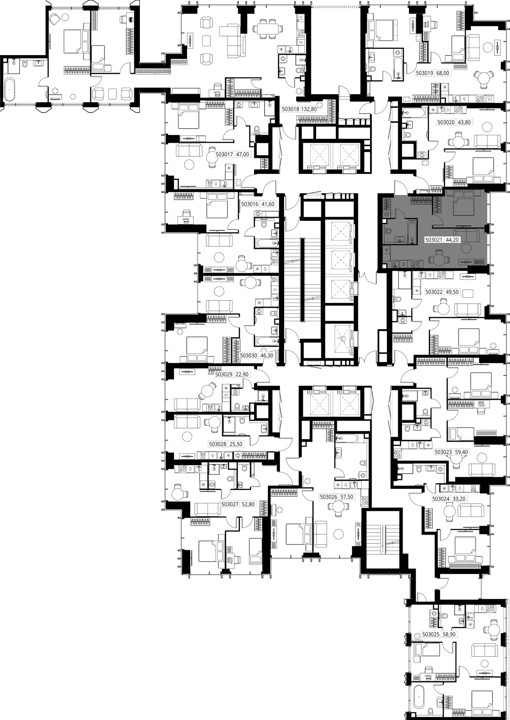 1-комнатная квартира, 44,2 м² — фото 2