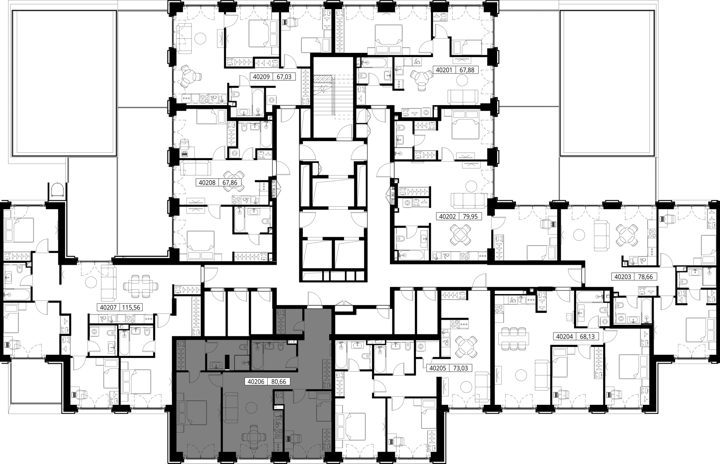 2-комнатная квартира, 80,7 м² — фото 2