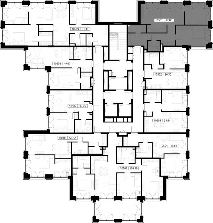 2-комнатная квартира, 72,1 м² — фото 2