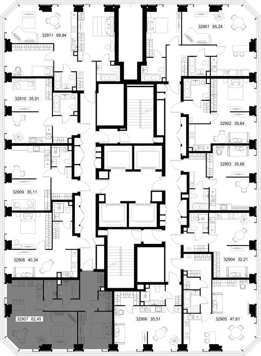 2-комнатная квартира, 62,5 м² — фото 2