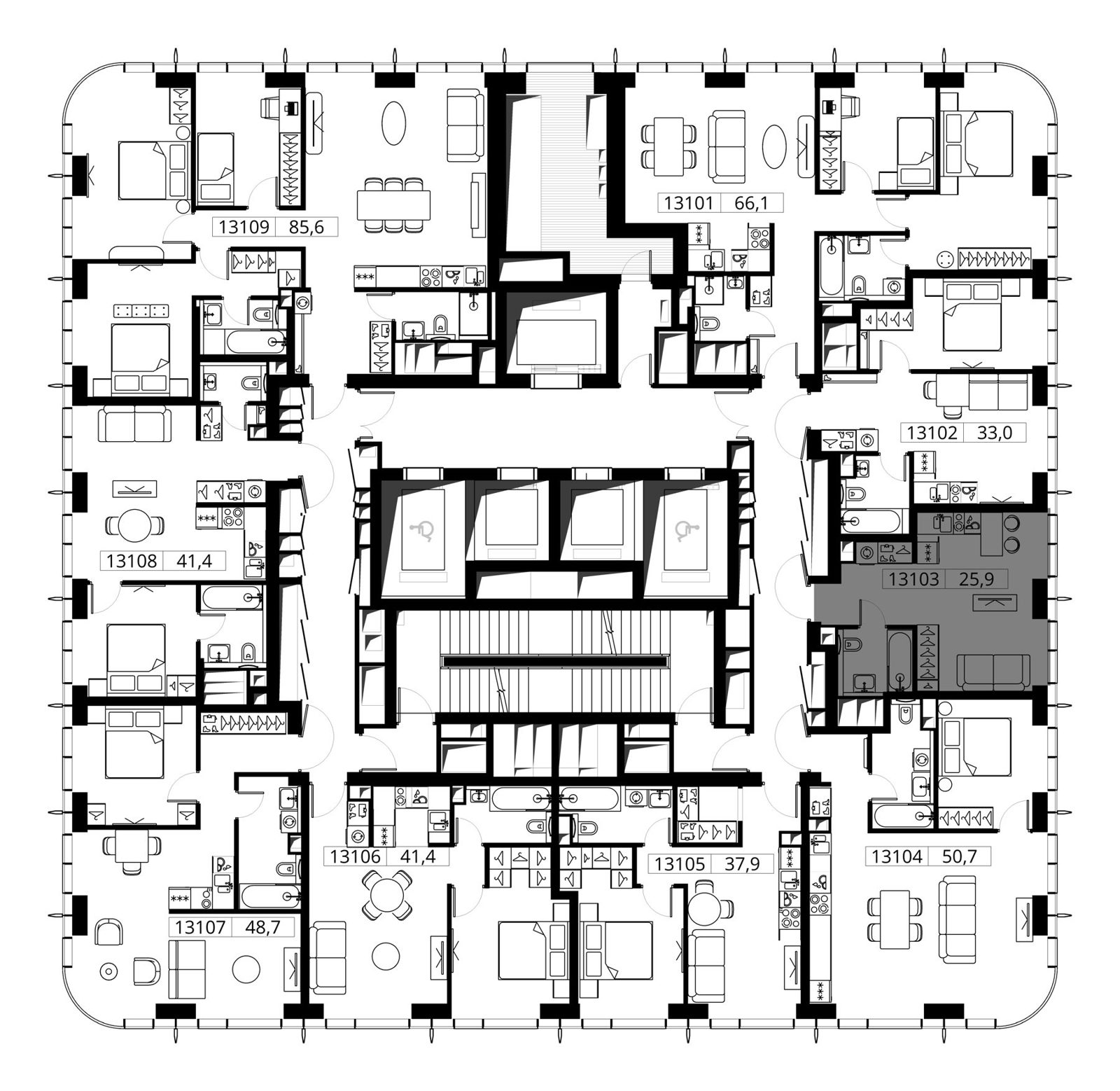Квартира-студия, 25,9 м² — фото 2