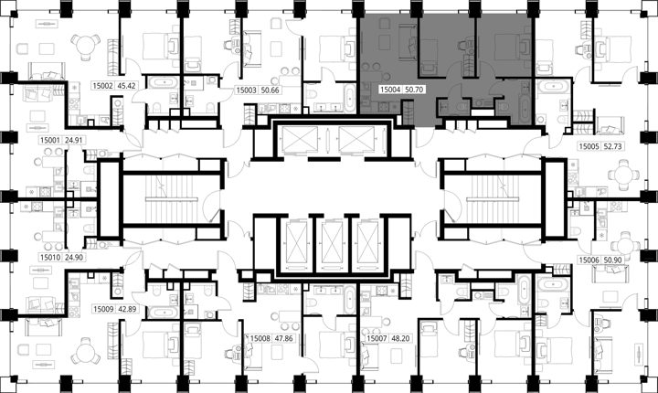2-комнатная квартира, 50,7 м² — фото 2