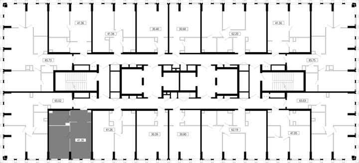 1-комнатная квартира, 41,5 м² — фото 2