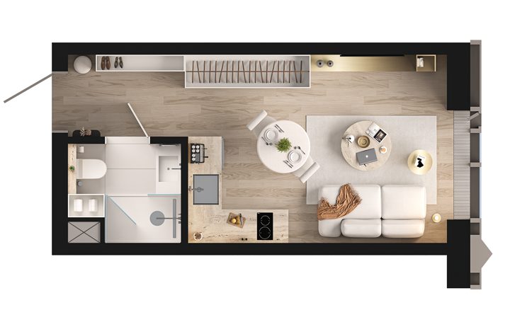 Квартира-студия, 23,1 м² — фото 2