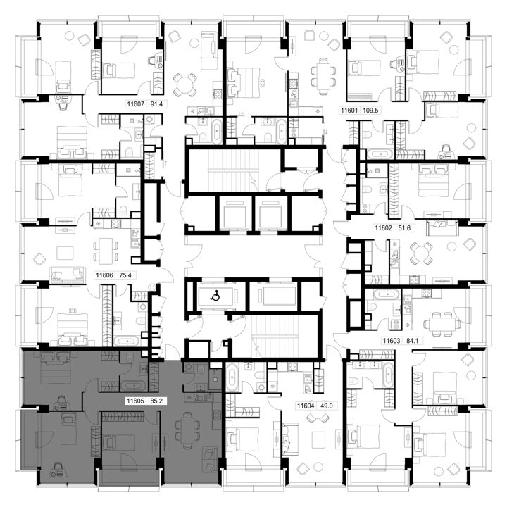 3-комнатная квартира, 85,2 м² — фото 2