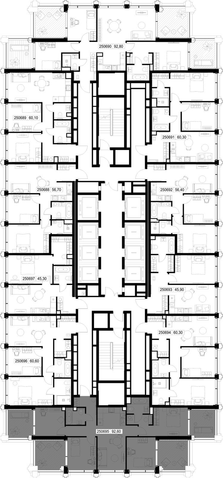 4-комнатная квартира, 92,6 м² — фото 2