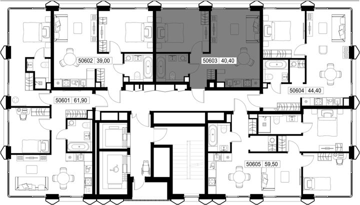 1-комнатная квартира, 40,4 м² — фото 2