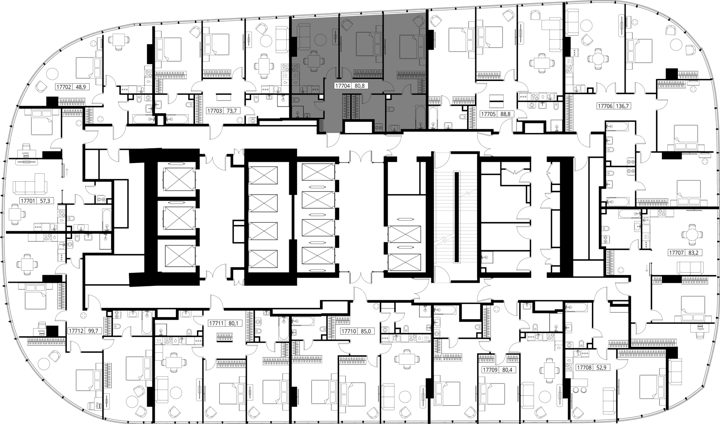 2-комнатная квартира, 80,8 м² — фото 2