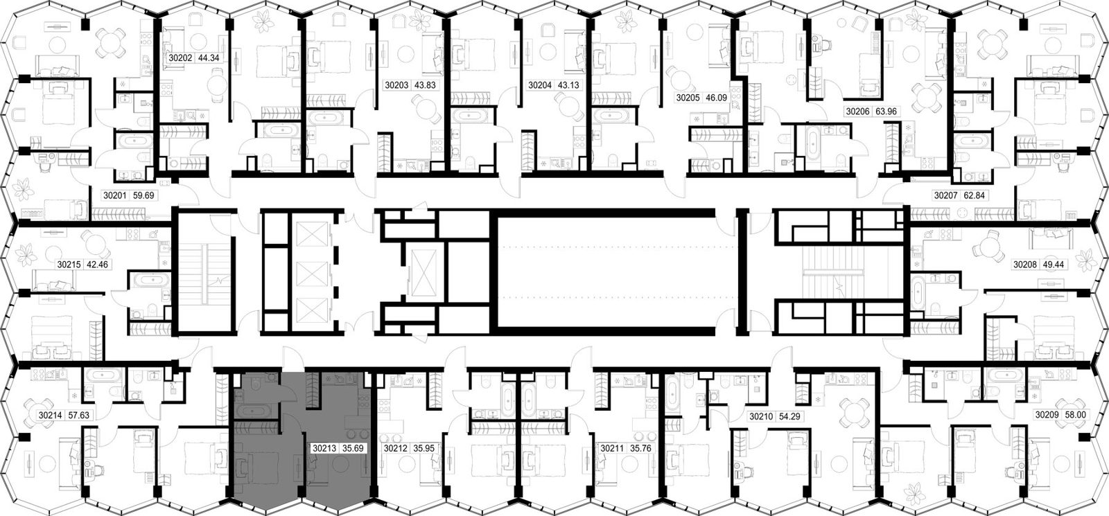 1-комнатная квартира, 35,7 м² — фото 2